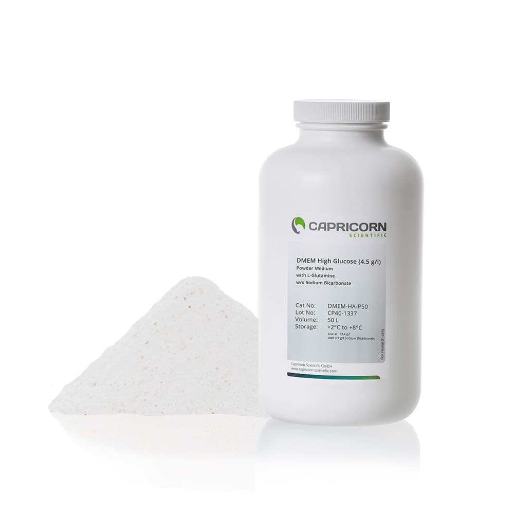 Picture of DMEM High Glucose (4.5 g/l) powder, with L-Glutamine, without Sodium Bicarbonate - 1 Bottle